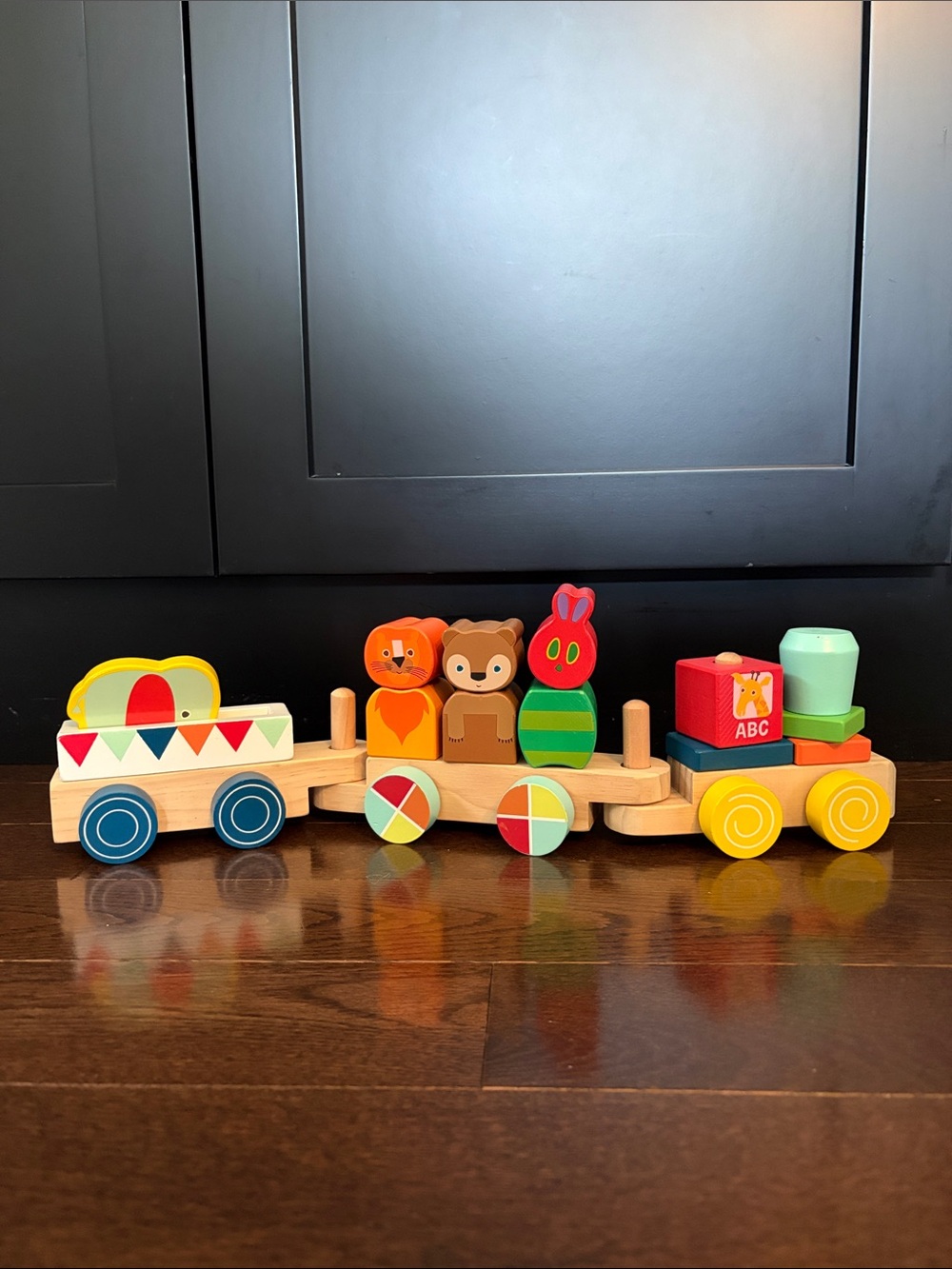Eric Carle Very Wooden Train Set with Stacking Blocks